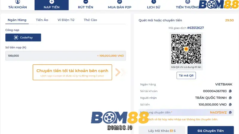 Tổng Quan Về Các Hình Thức Nạp Tiền Được Cung Cấp Tại Nền Tảng Bom88