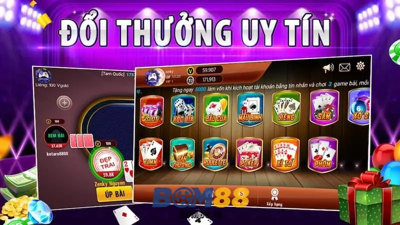 Danh Sách Các Tựa Game Bài Đổi Thưởng Bom88 Được Yêu Thích Nhất Năm Nay