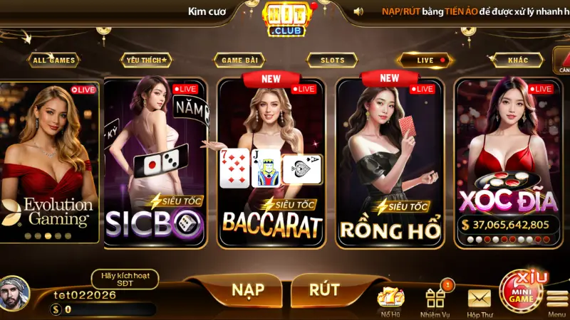 Tổng quan về nền tảng casino live Hitclub
